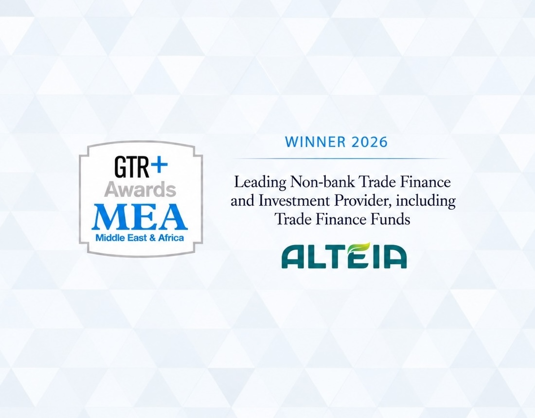 Alteia recognised as a leading non-bank trade finance and investment provider at GTR+ MEA Awards Card